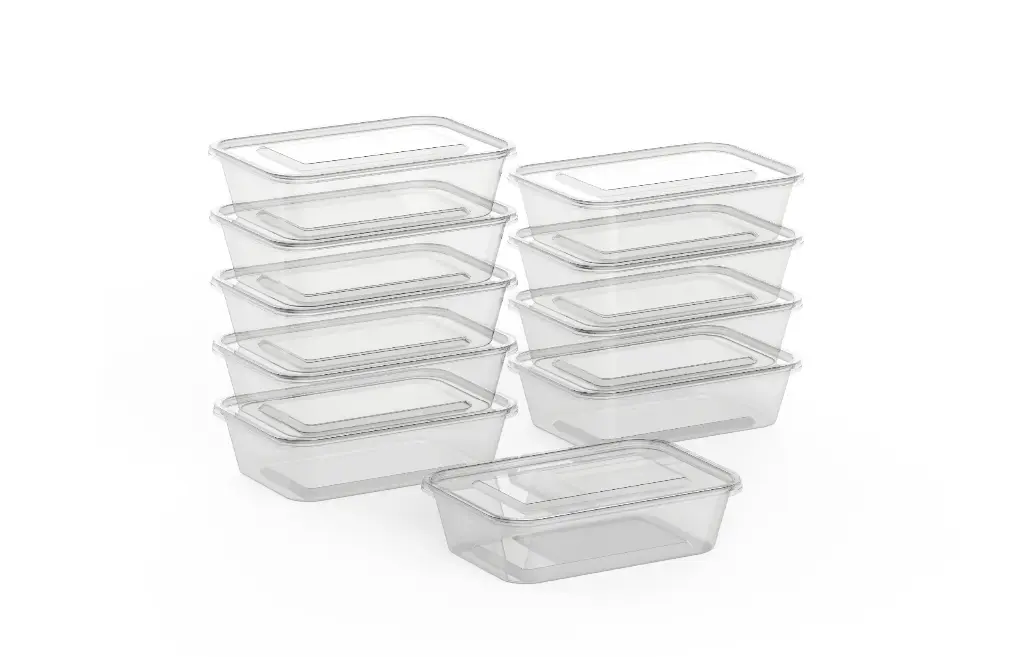 Rectangular Takeaway Containers (750ml, 10pcs)