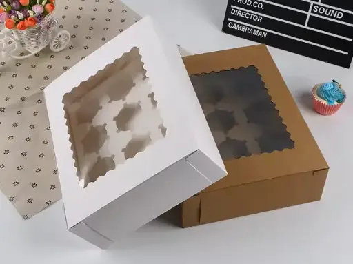 牛皮紙紙杯蛋糕盒 （5pcs）