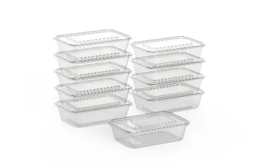 Rectangular Takeaway Containers (750ml, 10pcs)