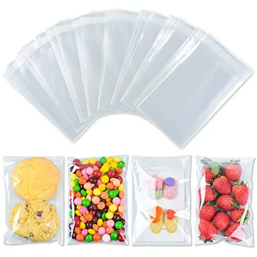 Transparent Cookie Bags with Zip Seal (100pcs)